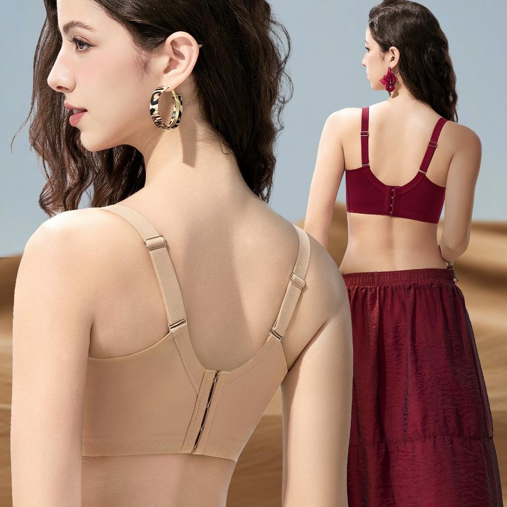 Sexy Lace Adjustable Bra Gathered and Breathable No-rim Side-lifting Bra To Prevent Breast Sagging
