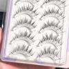 Eye Lashes 5 Pairs Winged Wispy Natural False Eyelashes Makeup Fox Eye Faux Mink Eyelashes