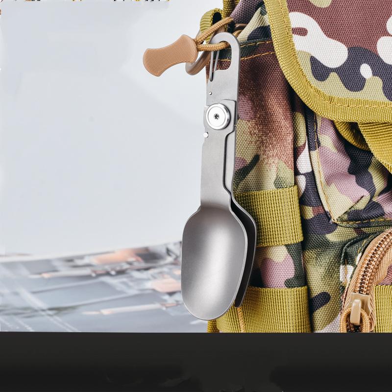 Pure Titanium Tableware Set Outdoor Household Knife and Fork Spoon Chopsticks Travel Camping Portable Knife Fork Cooking Supplie