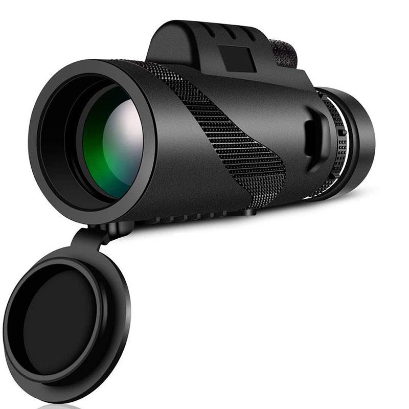 Telescop monocular Hd 80X100, telescop cu prismă Bak4 cu rază lungă de 8000M, cu/fără trepied, clemă pentru telefon, vânătoare, camping în aer liber