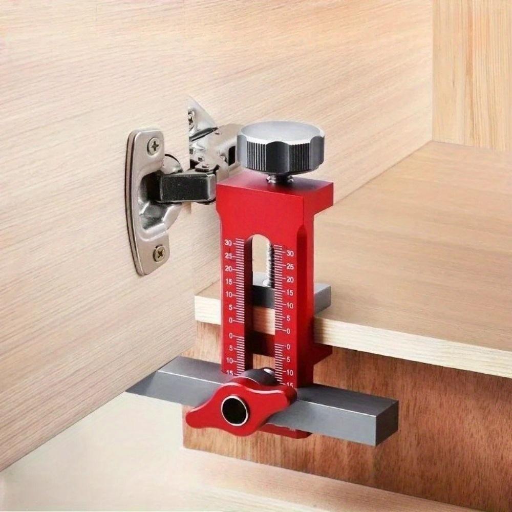 1PC Wardrobe Cabinet Door Panel and Rebounder Punched Mounting Jig Woodworking 10mm Doweling Drilling Guide Locator Installing Clip