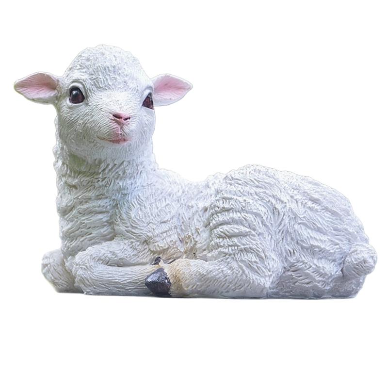 Detailed Small Resin Goat Figurine Multiple Poses Durability Lamb Statue Sheep Sculpture Ideal For Table top Shelf Display