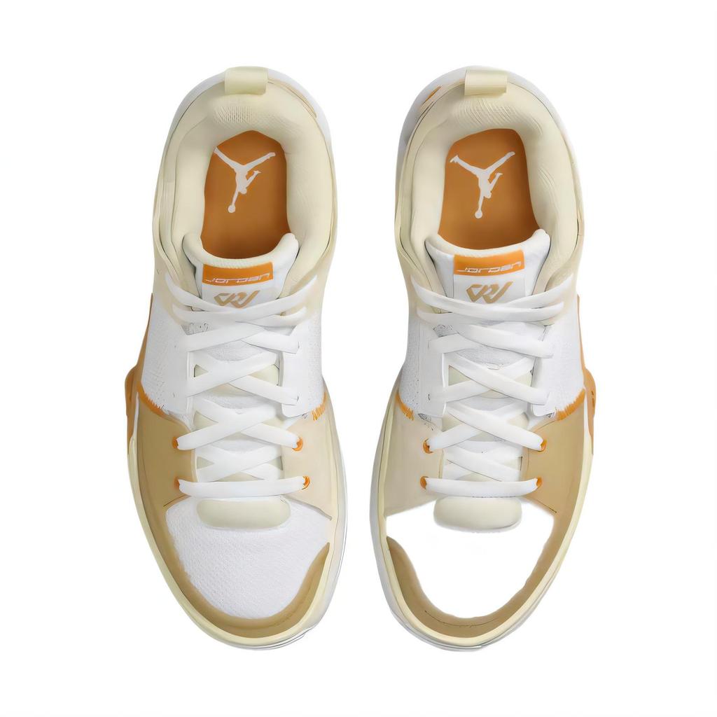 New Jordan One Take 5 Shock Absorbers Low Top Basketball Shoes Men's White Gold FD2336-102