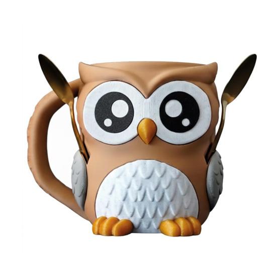 Ice Cream Pint Holder 3D Printing Owl Ice Cream Pint Containers Reusable Ice Cream Tub Novelty Dessert Container