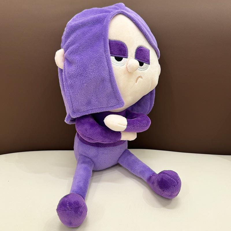 Adorable Plush Duolingo Owl With Purple Hair Perfect Study Buddy Gift