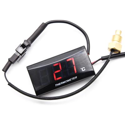 Motorcycle Instrument 0~120 Celsius Water Temperature Gauge with Water Temp Joint Pipe Sensor 16-22mm Motor Dashboard 12V