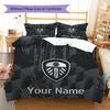 Leeds United Custom Name Pattern Bedding,Quilt Set Quilt Cover Pillowcase Home Birthday Gift(1 * duvet cover + 2 * pillowcase, without core)