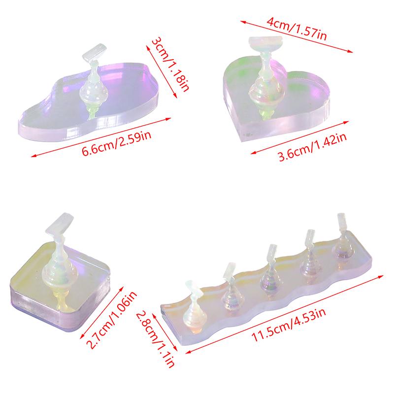 Aurora Magnetic Nail Holder Acrylic Display Stand For False Nail Tips Gel Polish Showing Shelf Palettes Manicure Practice Tools