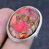Natürlicher Kupfer Rosa Opal Edelstein 925 Sterling Silber Schmuck Ring Größe 6 z6G87