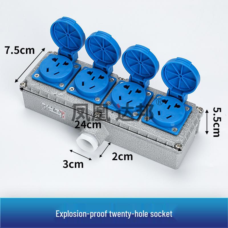 86 Type Industrial Explosion-Proof Wall Switch & Socket with Lighting Switch - EX Certified, 220V