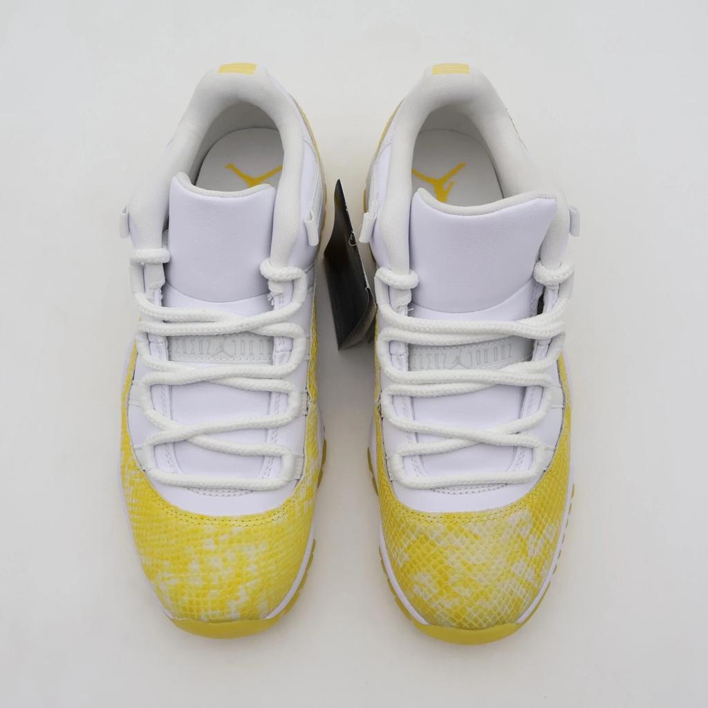 AH7860-107 Nike Air Jordan 11 Retro Low Yellow Snake Skin Gold (Women's)