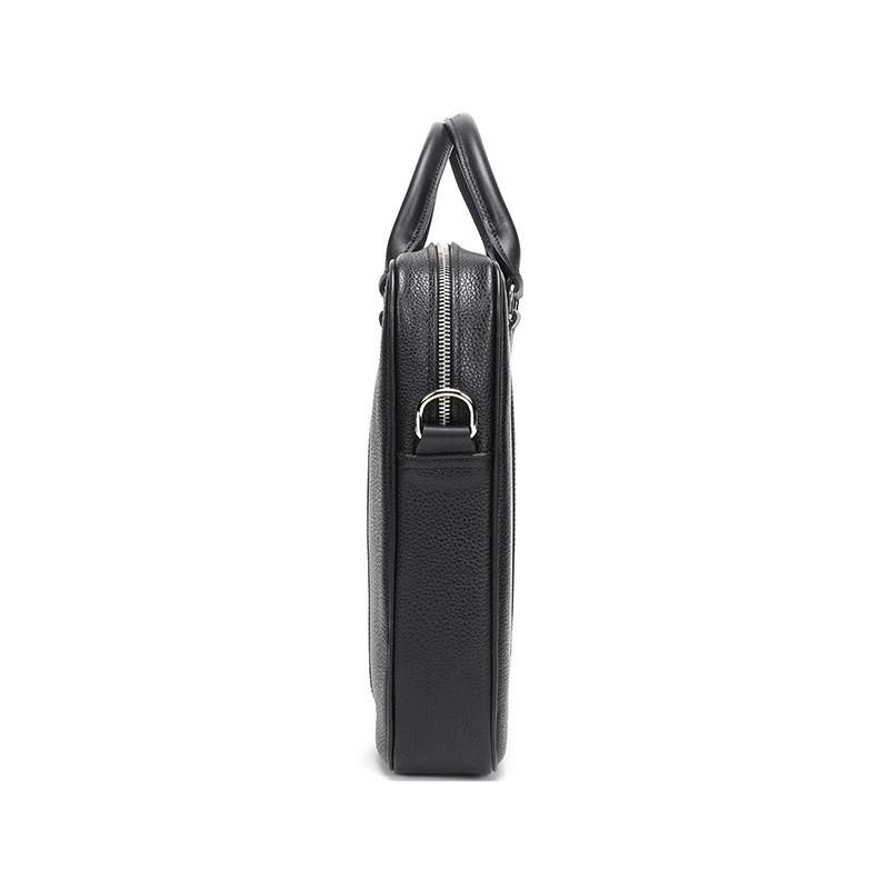 New LONGCHAMP Le Foulonné Cow Leather Laptop Bag, Briefcase, One Shoulder Handbag Regular Men's Black 2121021047