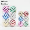 6PCS Durable PVC Christmas Ball Set Multicolor Suspensable Xmas Ornament Ball 6cm 8cm Xmas Baubles Party