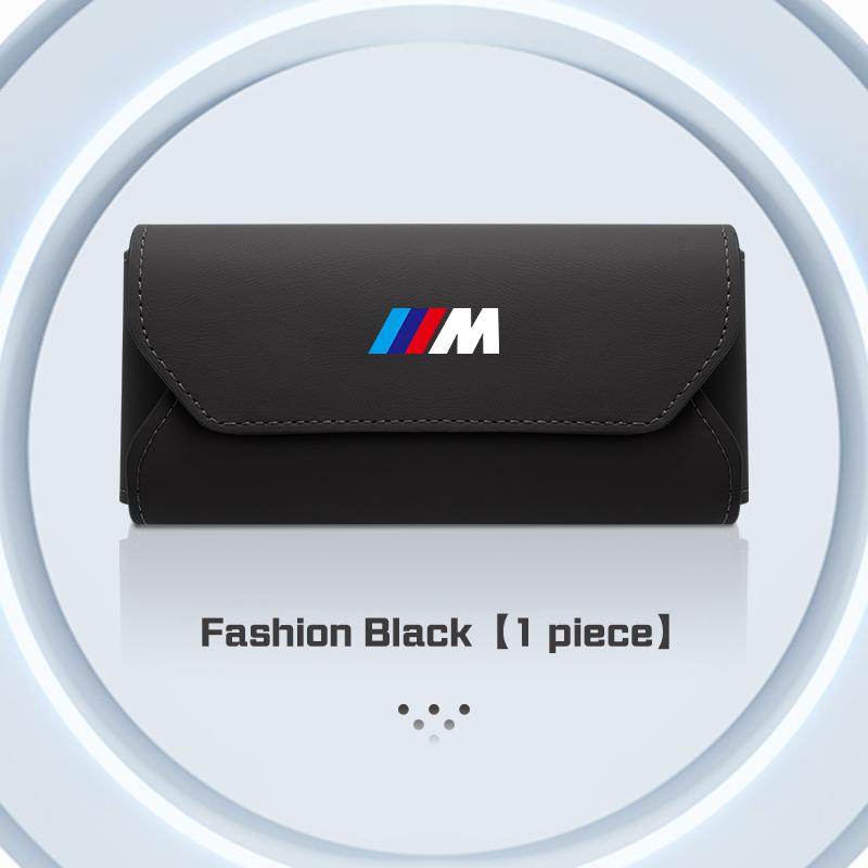 Leather Car Sunglasses Holder Glasses Case For BMW M M6 M2 M3 F32 E53 E60 E90 E91 E92 E93 F01 F30 G80 Visor Eyeglass Storage Box