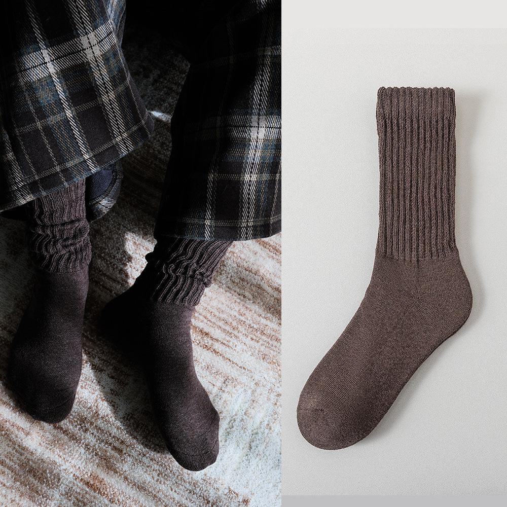 Antibacterial Velvet Socks: Women's Warm Autumn/Winter, Men's Thick Black Terry, Breathable Cotton