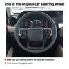 HuiER Hand Sewing Car Steering Wheel Cover Interior Accessories for Toyota Land Cruiser Prado 250 Series 2026 2026 2026
