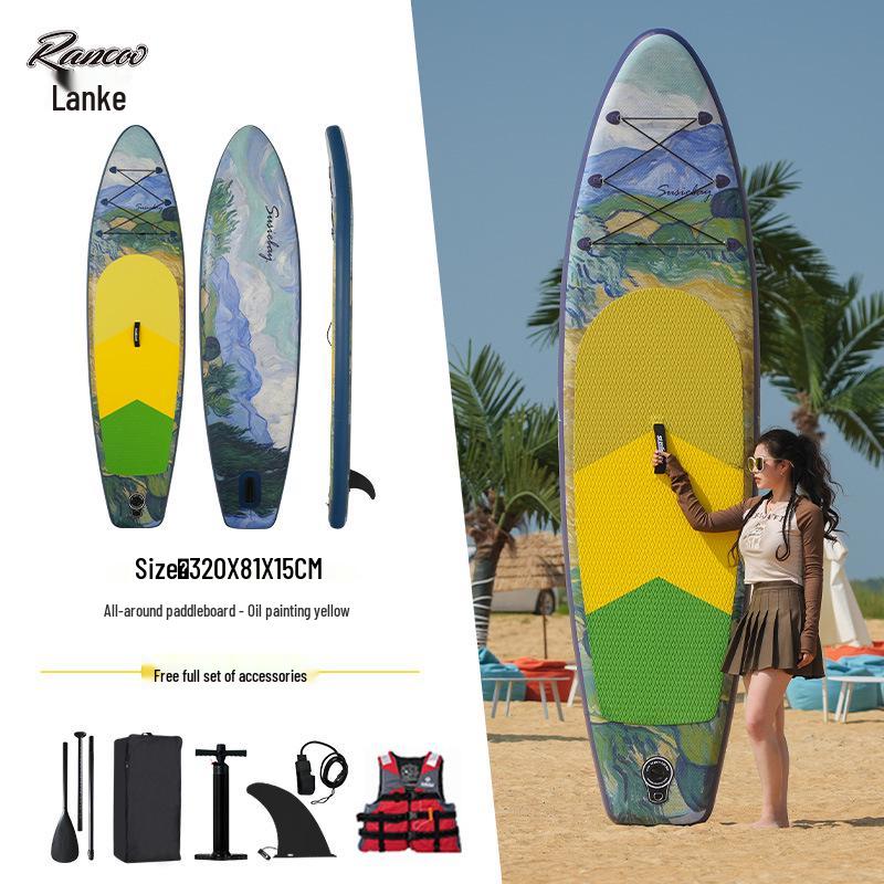 Lanko Inflatable Stand-Up Paddleboard for Racing and Surfing