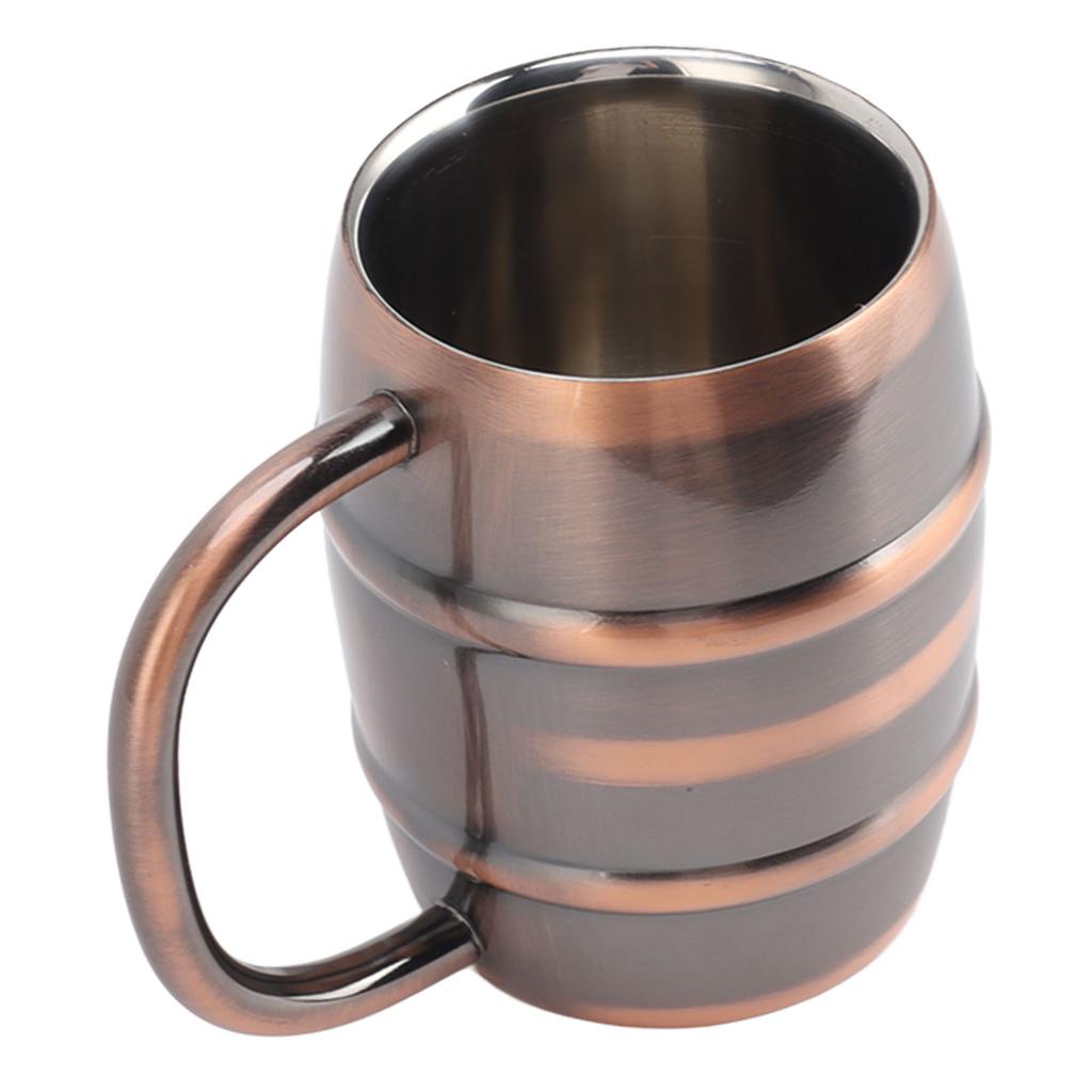 Stainless Steel Beer Mug Double Layer Insulation Multipurpose Safe Ergonomic Milk Tea Mug for Home