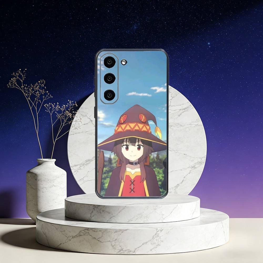 Megumin Anime K-KonoSubaS Phone Case For Samsung Galaxy A73,A72,A71,A70,A53,A52,A51,Others Soft Black Cover