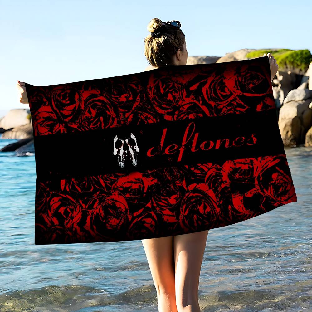 D-Deftones Fashion Beach Towel Colorful Bath Towels For Girl Microfiber Quick Dry Sand Free Beach Yoga Spa Gym Pool