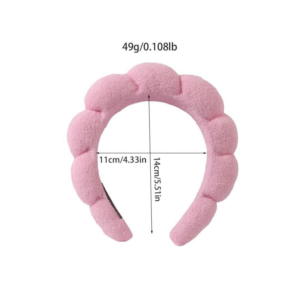 1pcs Fashion Microfiber Washing Wristbands Scrunchies Puffy Headband Spa Bubble Headband for Washing Face Makeup Shower Skincare