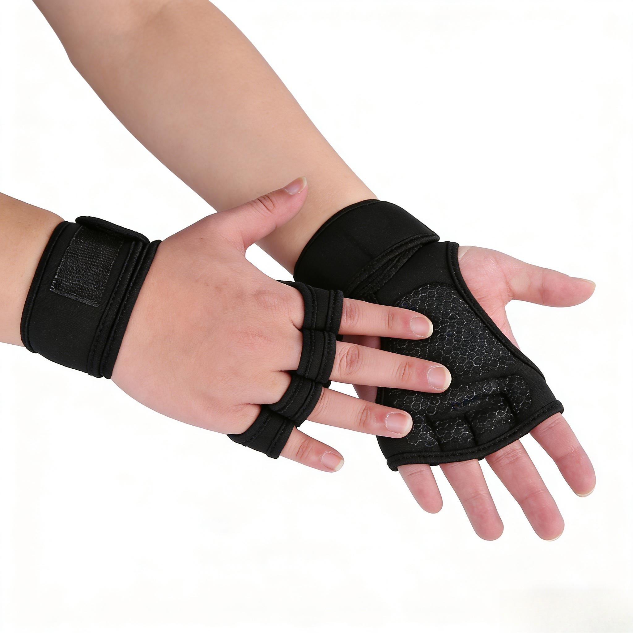 

Weightlifting Gloves with Wrist Support - 1 Pair Palm & Wrist Protection for Gym Training, Bodybuilding, Fitness Workouts Unisex M