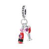 Mode 925 Silber Bier Rotwein Cocktail Anhänger Perlen Anhänger Passend für Qikaola 925 Armbänder DIY Party Schmuck