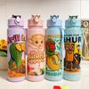 Garrafa de Água Italian Brainrot 750ML para Beber ao Ar Livre Copos Esportivos de Desenho Animado Tung Tung Tung Sahur Tralalero Tralala Presentes de Natal