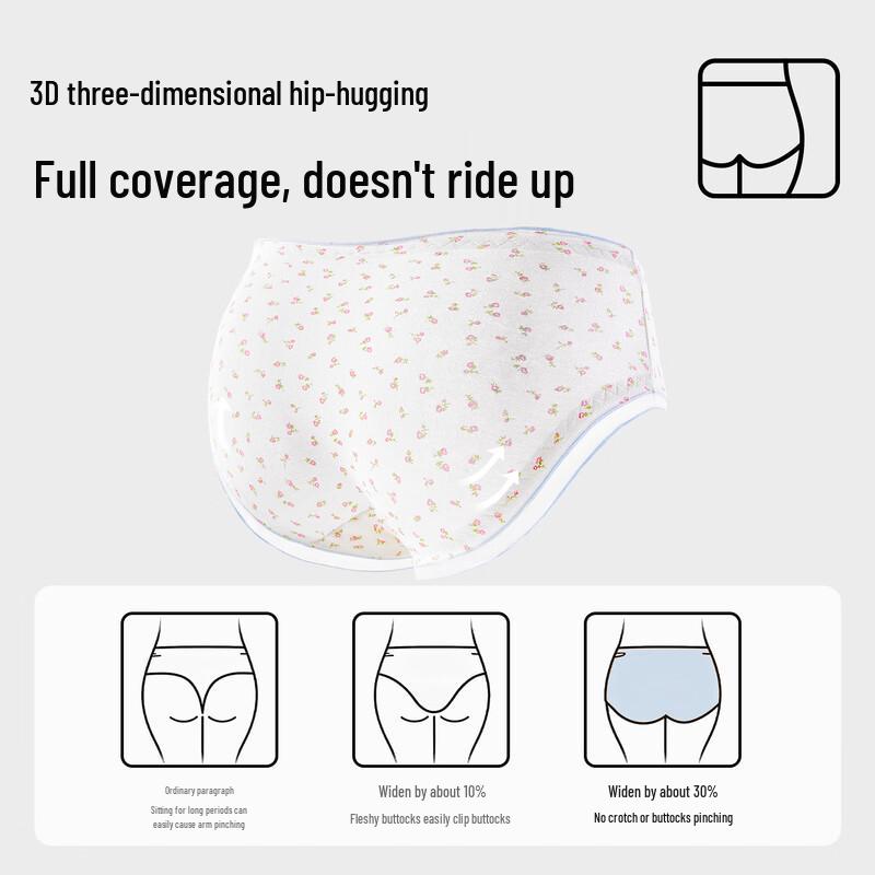 Neixiaoban Girls' 4-Pack Antibacterial Cotton Briefs