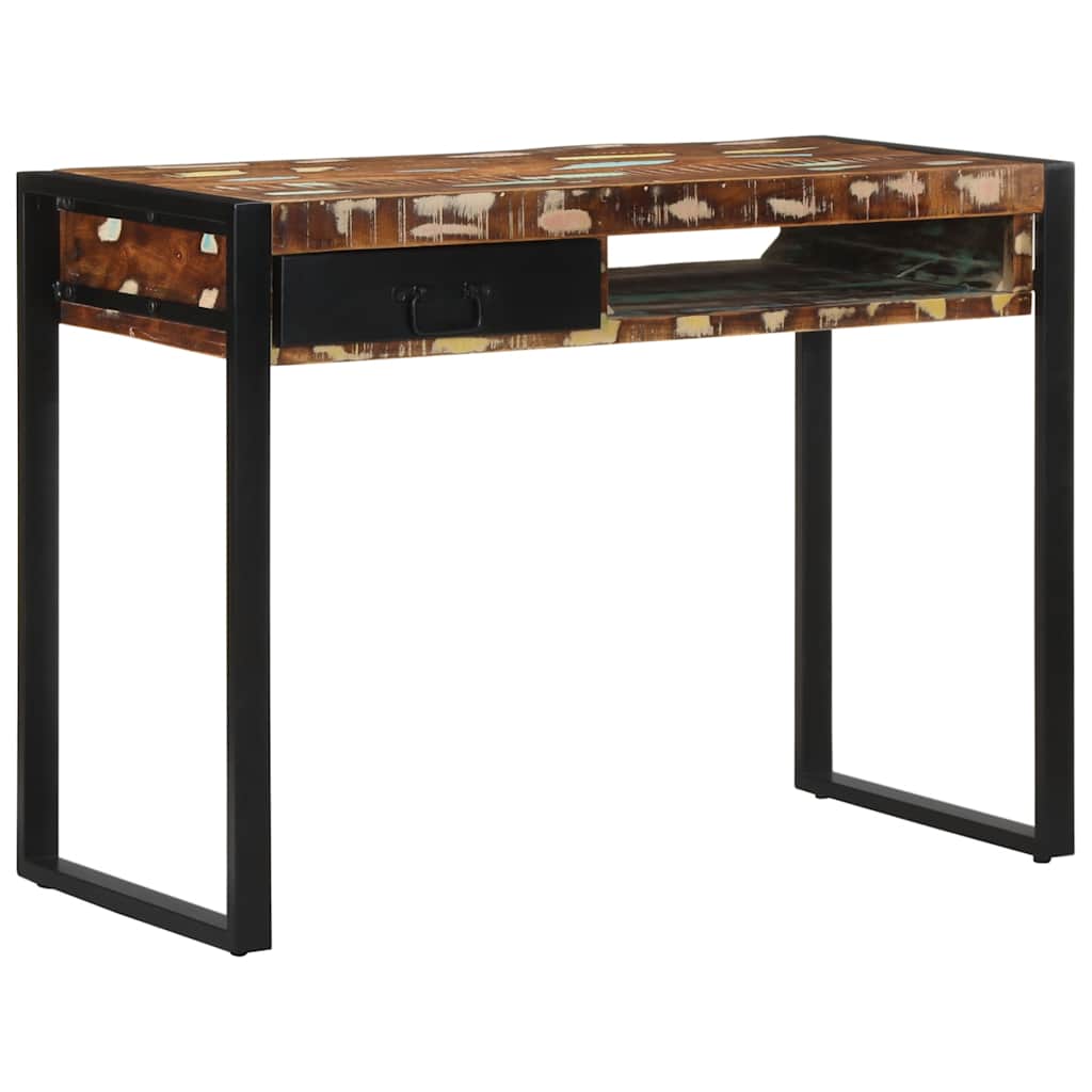 Multi Color Desk 100 x 50 x 75 cm Solid Reclaimed Wood