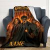 Custom Name Cartoon Character Collection blanket for Couch & Bed, Plush Cozy Fuzzy Blanket Super Soft & Warm Blankets for Fall and Winter. 090862