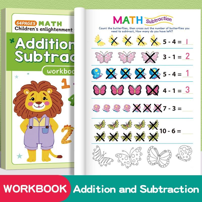 Within 10 Addition Subtraction Math Exercise Book For Kindergarten To First Grade