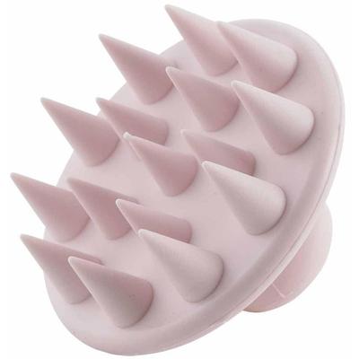 Shimomura Kihon Shampoo Brush Silicone Made Japan Women Men Hair Washing Scalp Pore Massage Soft Material Head Pink Beige 44253