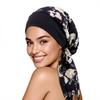 New Women Flower Print Hat Elastic Muslim Hijab Hats Long Tail Head Wraps Chemo Beanies Caps Cancer Bandanas