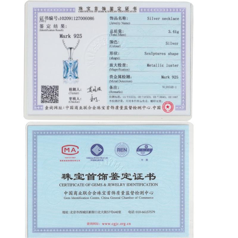 Gica Gema Jewelry S925 Sterling SilverHot-selling Geometry Classic Pendant Necklace  For Women Fine High Grade Jewelry Gift To Valentine's