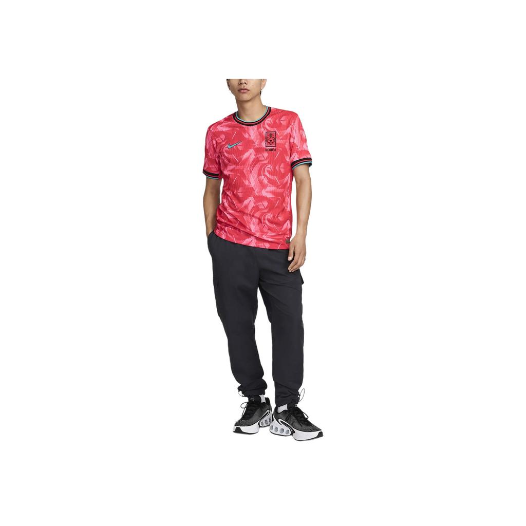 Nike Dry Fit Adv Logo Print Outdoor Casual Sports Crew Neck Short Sleeve Football Shirt Men Tops Red FJ4268-679