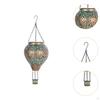 Outdoor Solar Air Balloon Hanging Lantern Hollow Pattern Handmade Portable Ornamental for Women