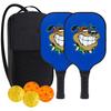 Pickleball-Shot Cartoon Animal Beach Rackets Outdoor Sports 40-Hole Pickleball Glass Fiber Suction Ball Set