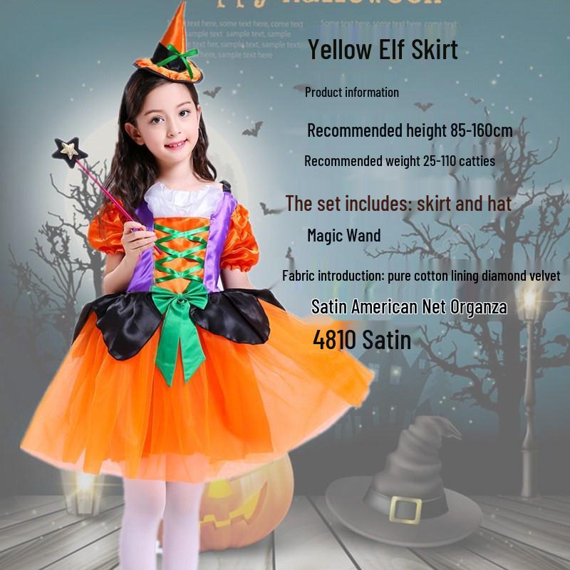 Children's Witch and Princess Halloween Costume Dress