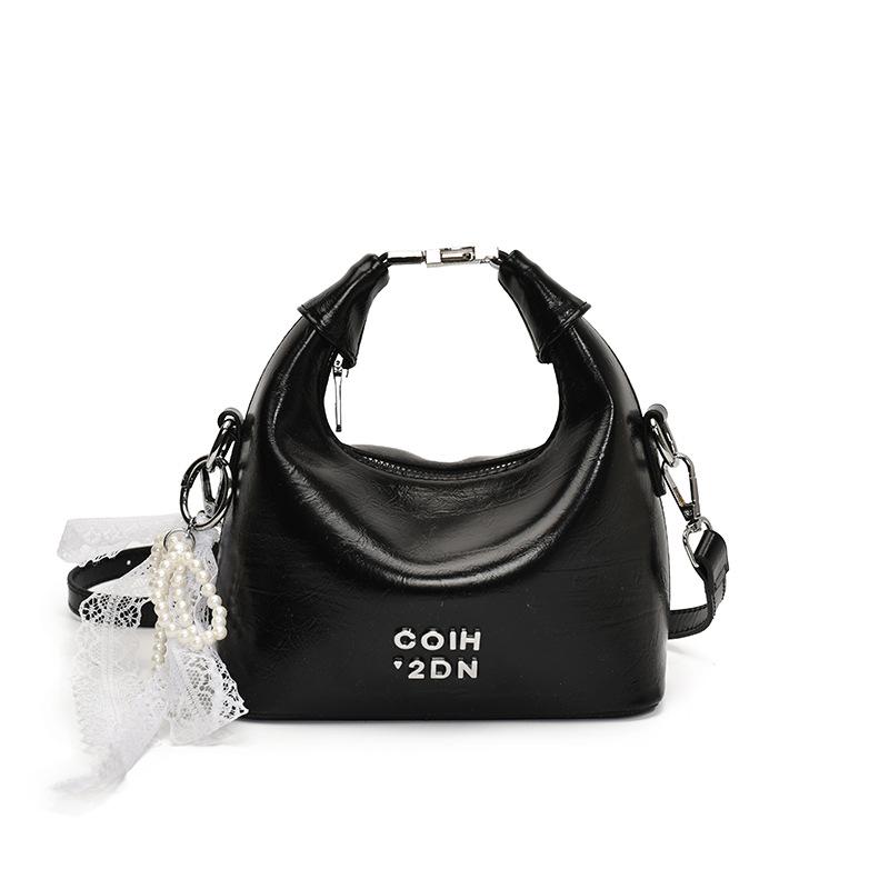 Portable Bow Dumpling Bag Women's Korean Version Ins Trendy Fashion Shoulder Bag 2025 New Simple and Versatile Women's Bag