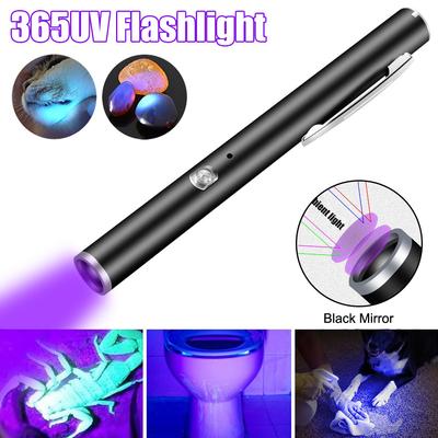 D5 LED UV Light 365 Veterinary Wood Lamp Pet Dog Cat Fungus Urine Stains Detection USB Rechargeable Flashlight Nail Lamp Torch