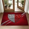 VfB Stuttgart Design Crystal Velvet Rug Soft Decorative Mat for Bedroom Entrance