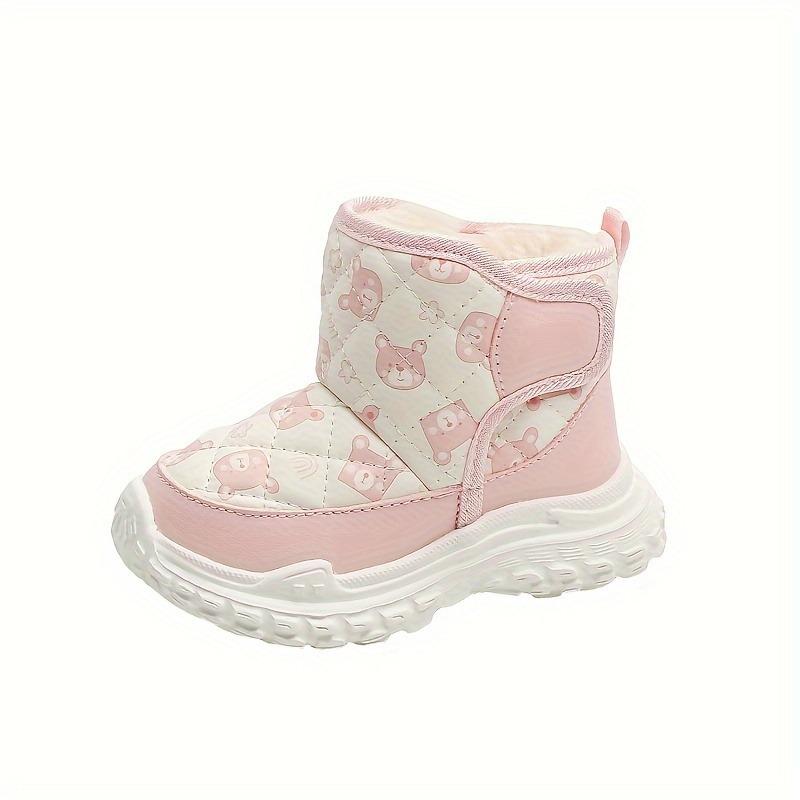 Winter Snow Boots Boys Girls Outdoor Indoor Non Slip Warm Cartoon Designs Wind Snow Protection