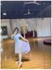 Elastic Mesh Diagonal Ballet Skirt: Women's Gymnastics Leotard Dance Practice Gauze Skirt, Half-Body