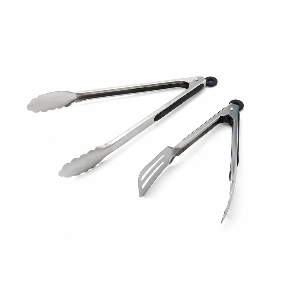 

Classic Stainless Steel Tongs Set of 2 Durable Kitchen Utensils Multiuse Cooking Serving Lifting Turning Dishwasher Safe Rust United States