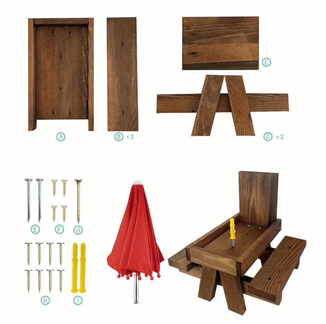 

Деревянная кормушка для белок с зонтиком, прочная подставка для кукурузных початков, подходит для шиншилл