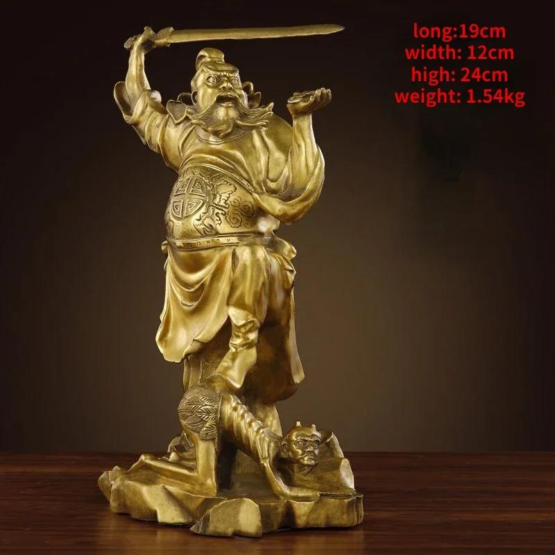 

Copper Zhong Kui Guardian Statue, Traditional Door God Ornament for Home Entrance Office Shop Desk Display Feng Shui Decor