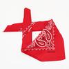 Trifong Bandana Red Paisley Men's Handkerchief 100% Cotton Adult Bandana Cashew Pattern Stylish 55cm x 55cm Red