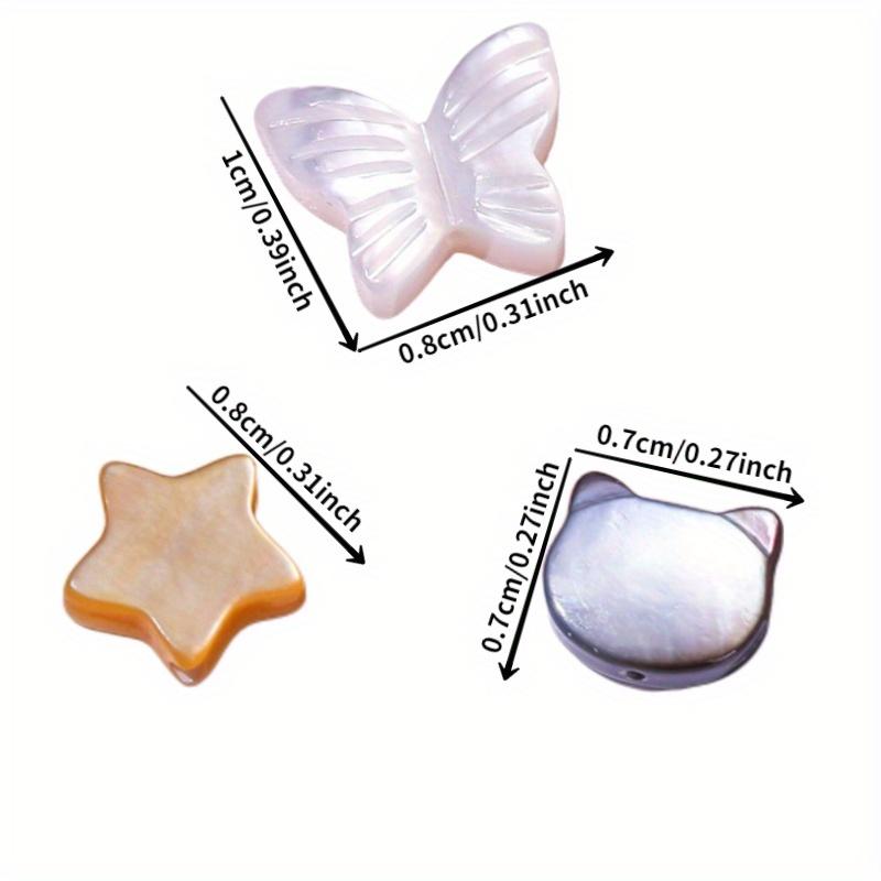 5PCS Black and White Butterfly Shell Cat Head Cute Cat Carving Diy Accessories Earrings Studs Earrings Bracelet Necklace Accessories