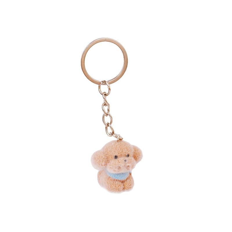 Portachiavi in Resina Peluche Cucciolo Cartone Animato, Ciondolo Decorativo Carino per Borsa Studente, Portachiavi Cuore da Ragazza